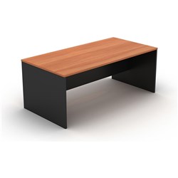 OM Straight Desk 1500W x 750D x 720mmH Cherry And Charcoal